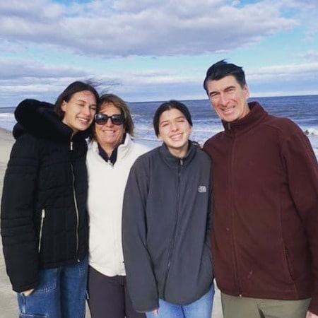 Carol Leonnig with her spouse and kids.